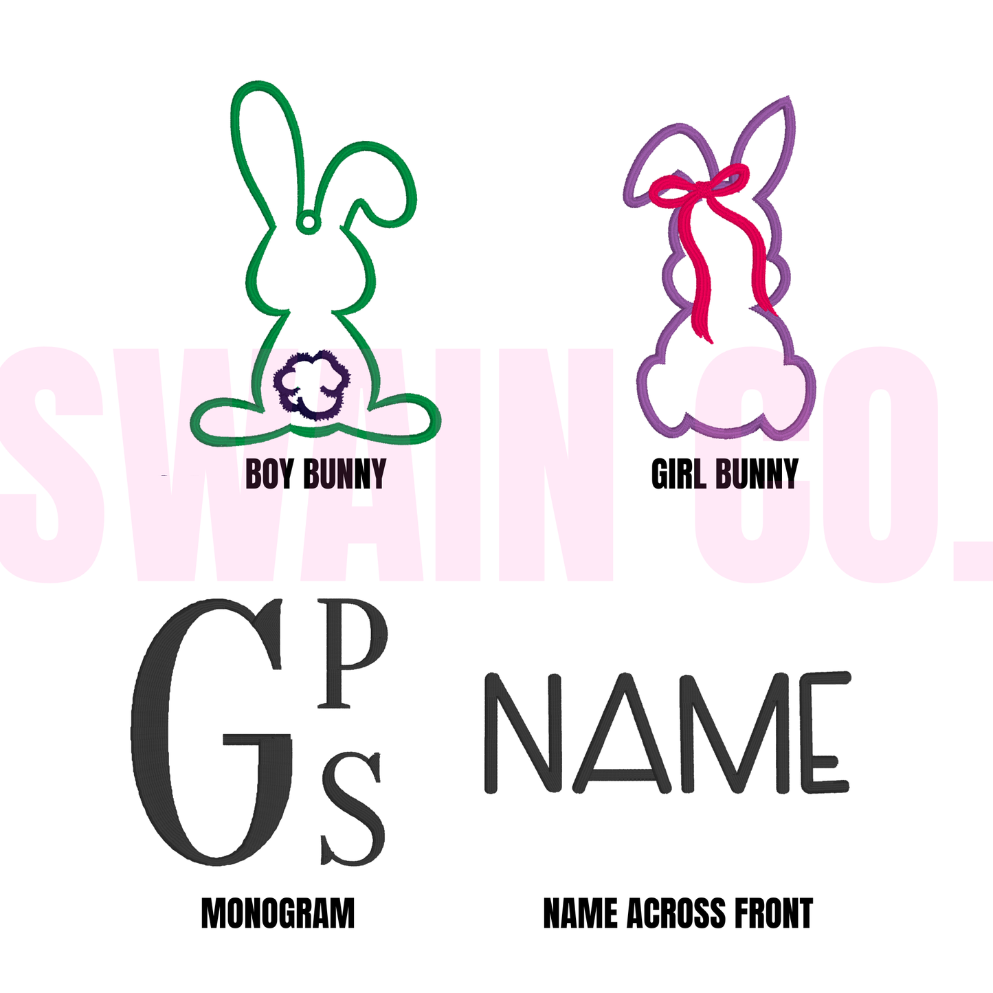 Custom Embroidered Easter Basket | Personalized Bunny Basket | Kids Easter Gift | Name Easter Bucket | Baby’s First Easter Basket