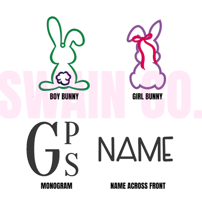 Custom Embroidered Easter Basket | Personalized Bunny Basket | Kids Easter Gift | Name Easter Bucket | Baby’s First Easter Basket