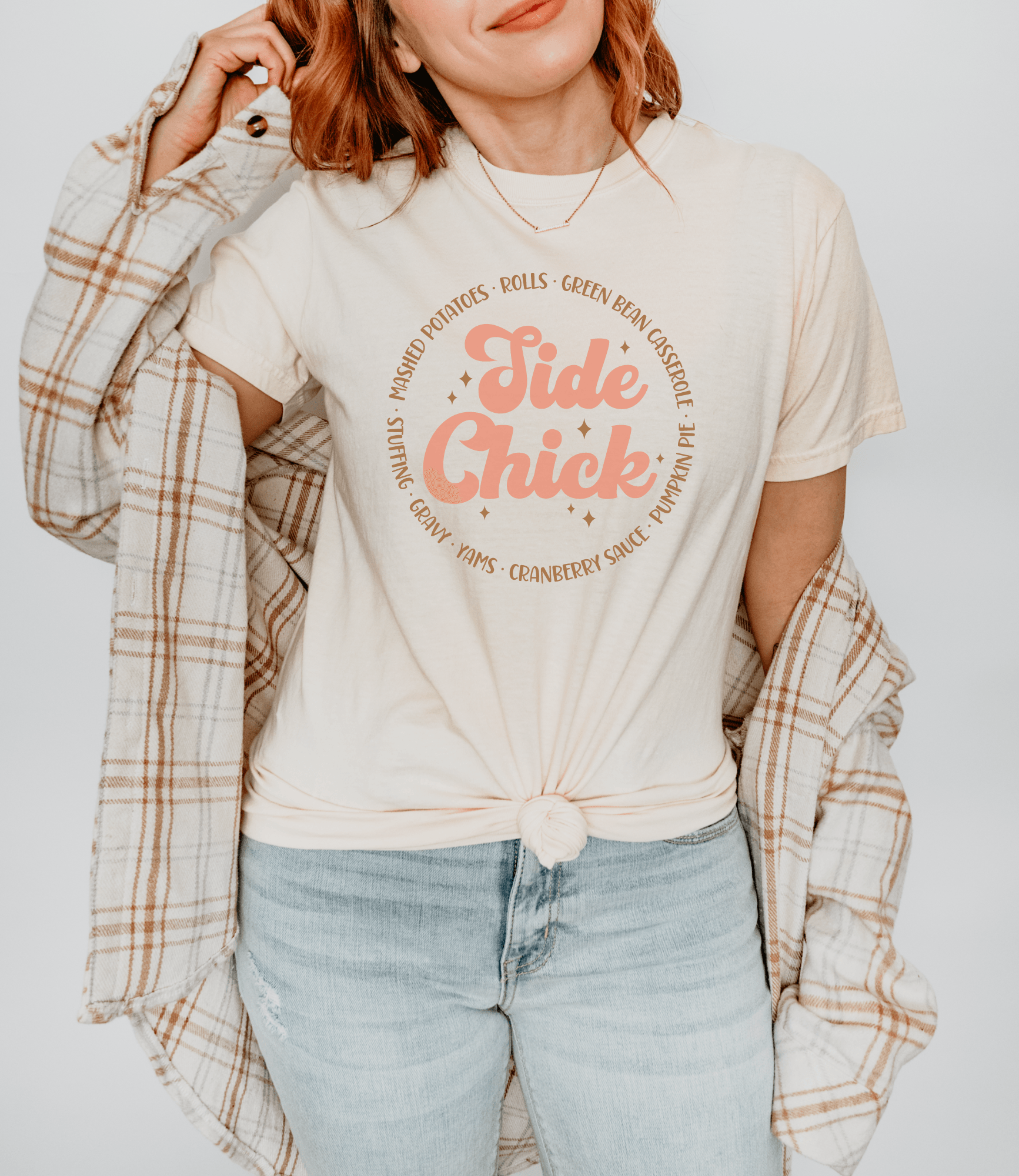 Side Chick Thanksgiving Tee or Crewneck Sweatshirt - Swain Co. Designs & Apparel