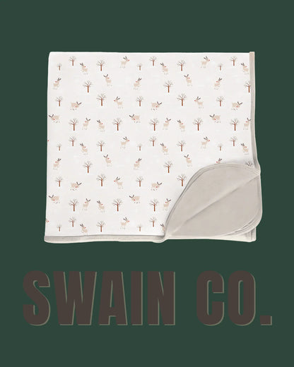 Reindeer Ridge Blanket – Neutral Reindeer Bamboo Plush Blanket | Cozy Holiday Throw | Baby, Toddler & Family Christmas Blankety Sleepwear (Copy)