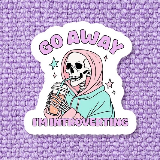 Go Away I'm Introverting Sticker - Swain Co. Designs & Apparel