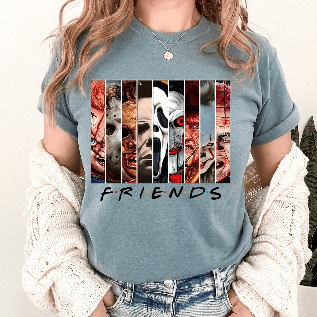 Horror Movie Friends Tee or Crewneck Sweatshirt - Swain Co. Designs & Apparel