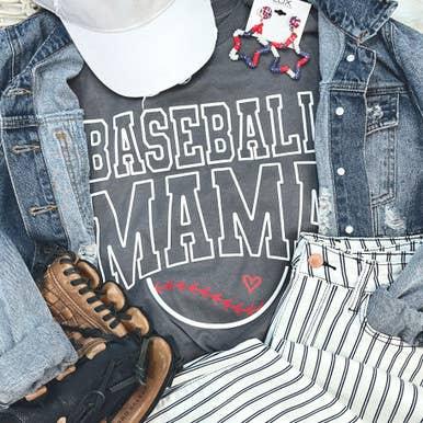 Baseball Mama Puff Tee or Crewneck Sweatshirt - Swain Co. Designs & Apparel