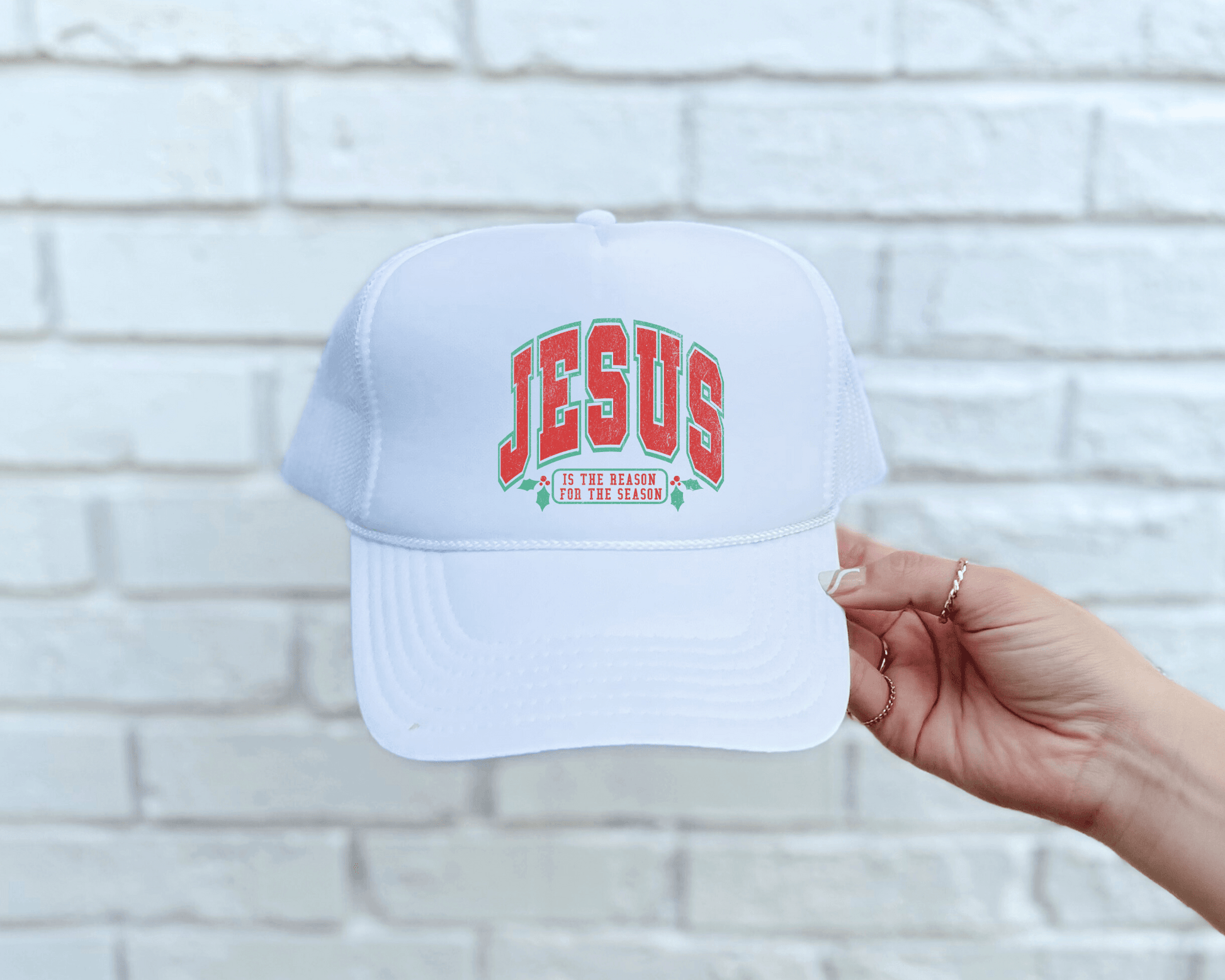 Jesus is the Reason for the Season Christmas Trucker Hat - Swain Co. Designs & Apparel