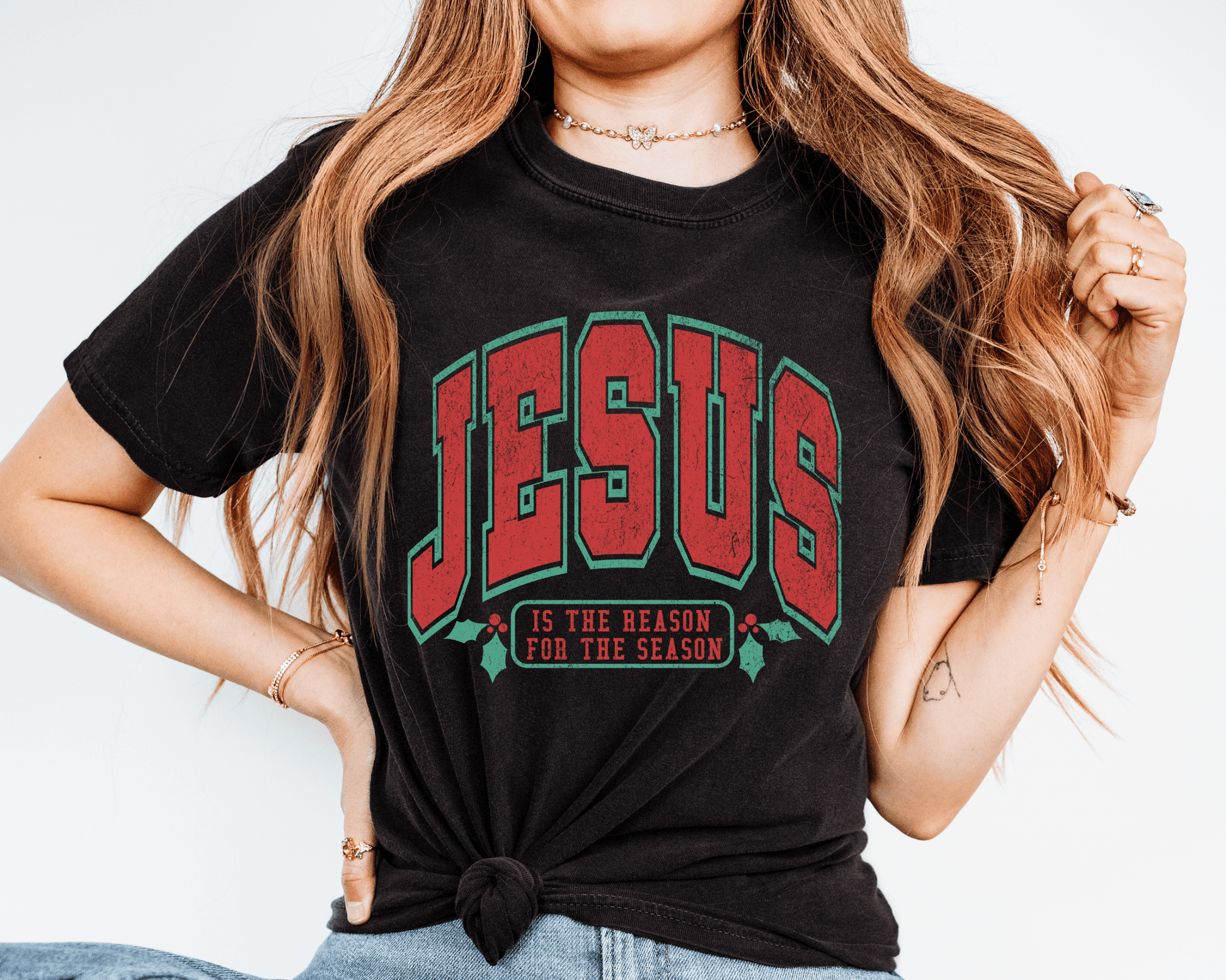 Jesus Is The Reason For The Season Tee or Crewneck Sweatshirt - Swain Co. Designs & Apparel