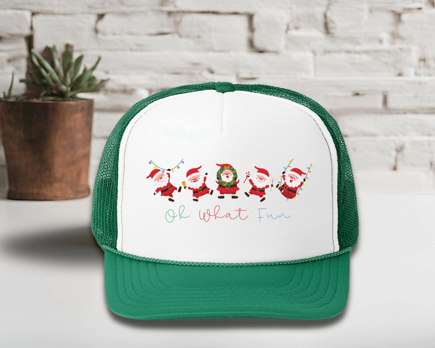 Oh What Fun Christmas Trucker Hat - Swain Co. Designs & Apparel