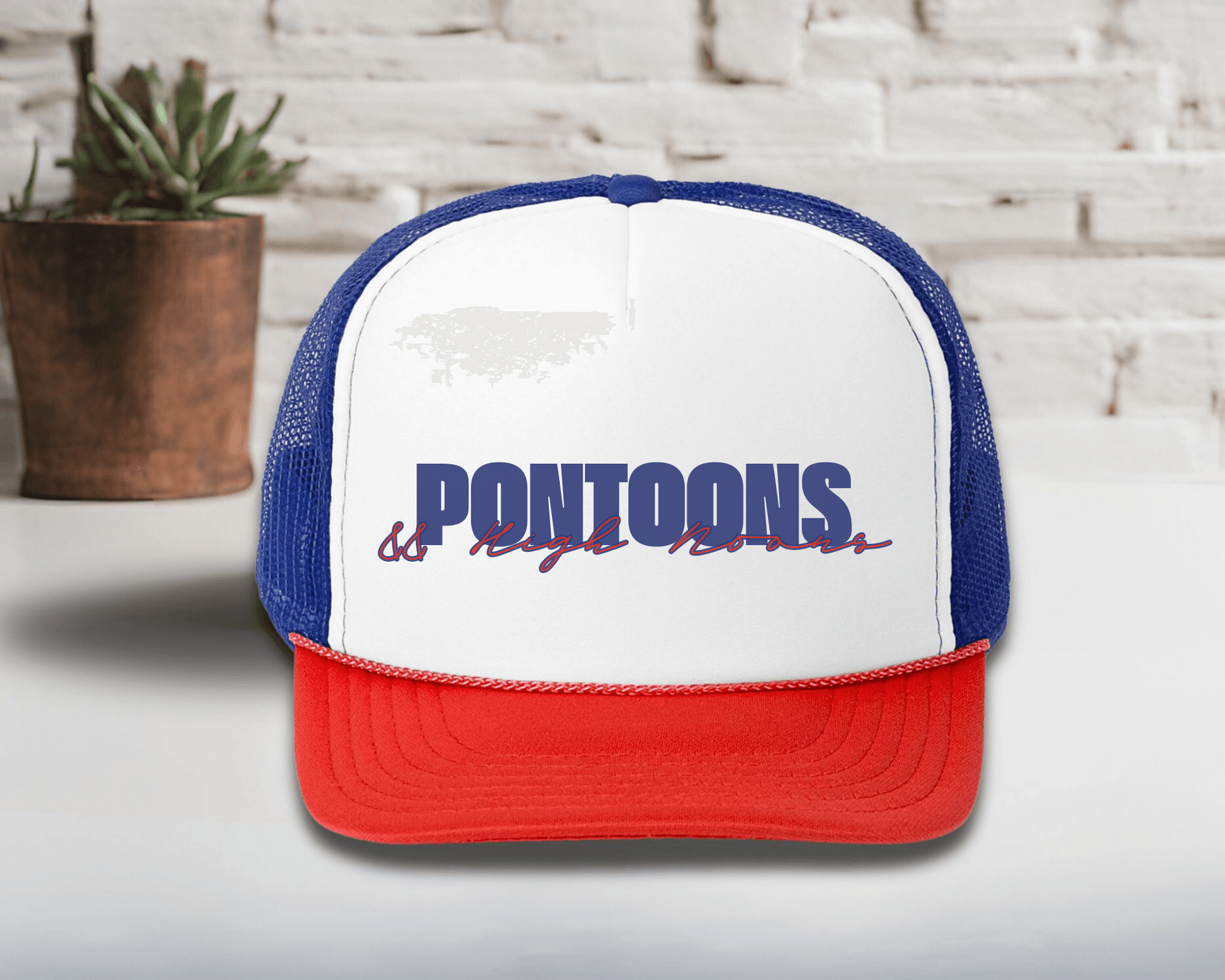 Pontoons & High Noons Trucker Hat - Swain Co. Designs & Apparel