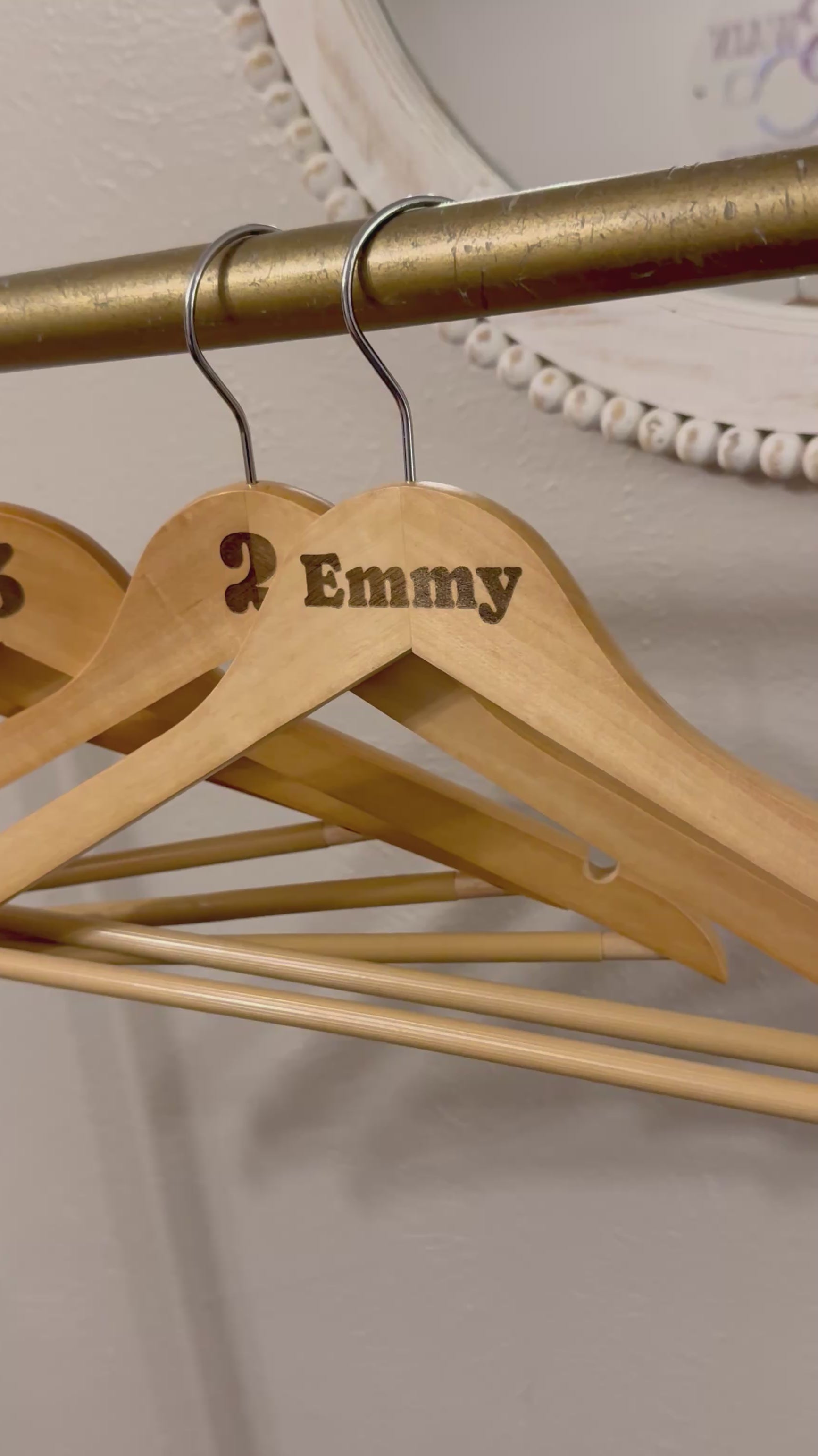 engraved wood hangers
