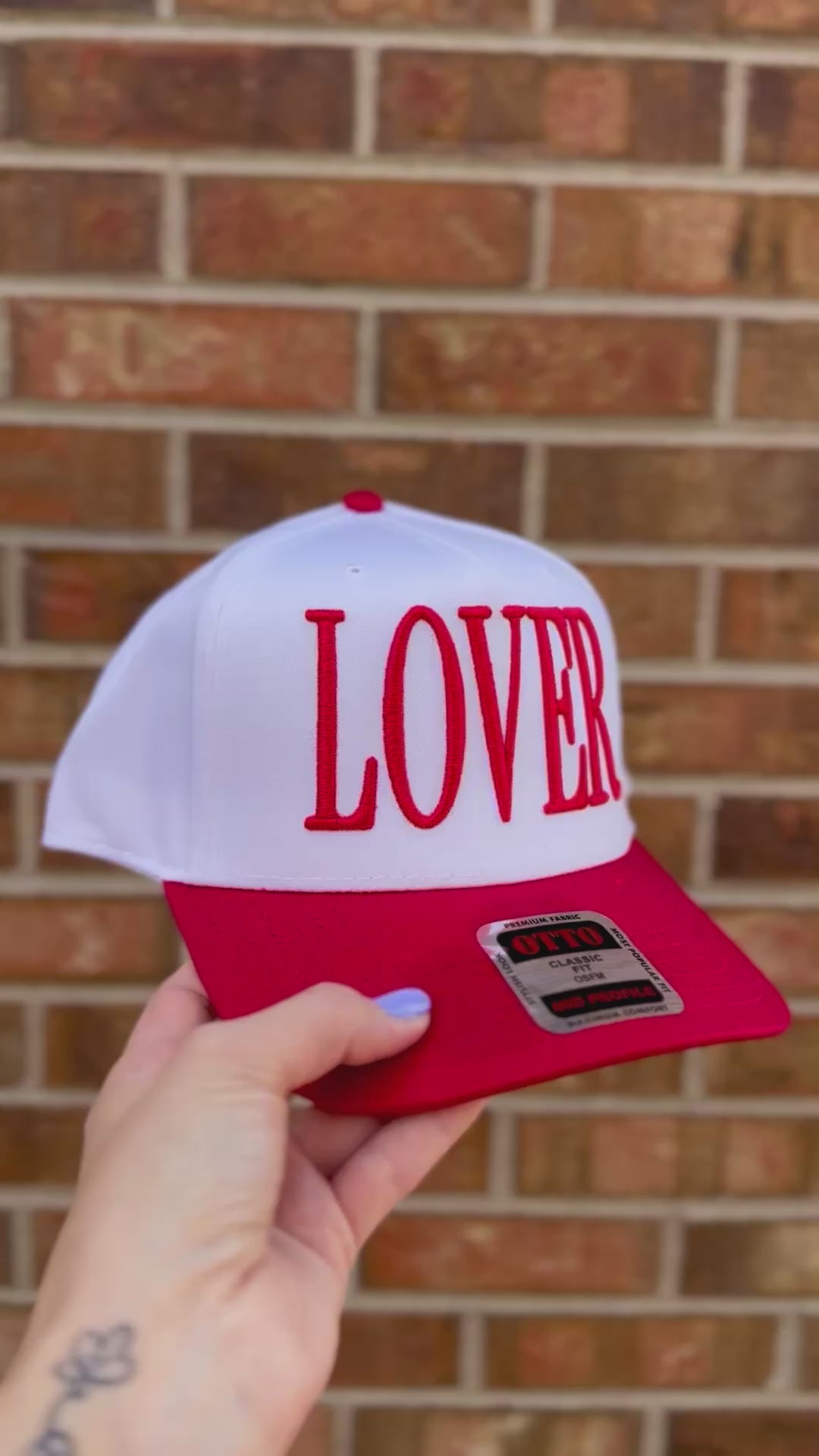 video showing the lover hat in red