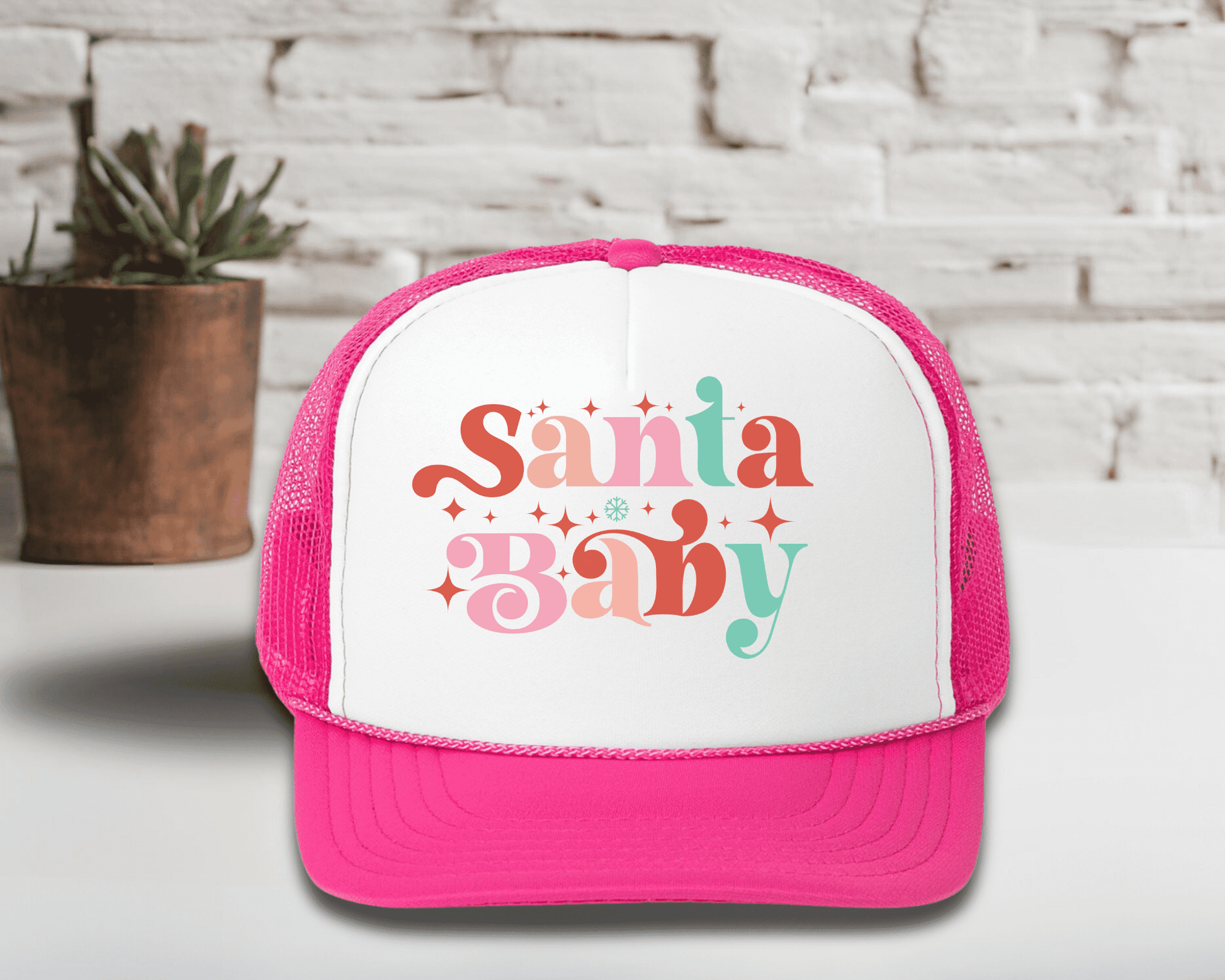 Santa Baby Christmas Trucker Hat - Swain Co. Designs & Apparel