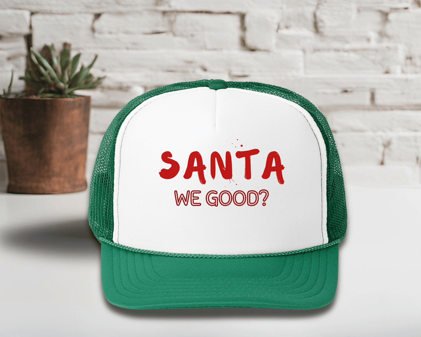 Santa, we good? Christmas Trucker Hat - Swain Co. Designs & Apparel