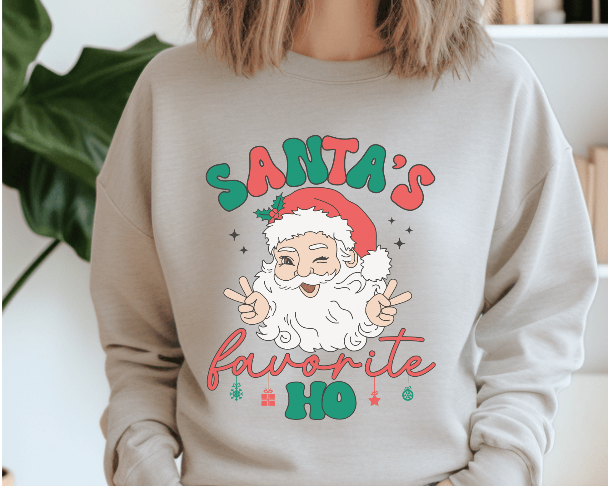 Santas Favorite Ho Tee or Crewneck Sweatshirt - Swain Co. Designs & Apparel