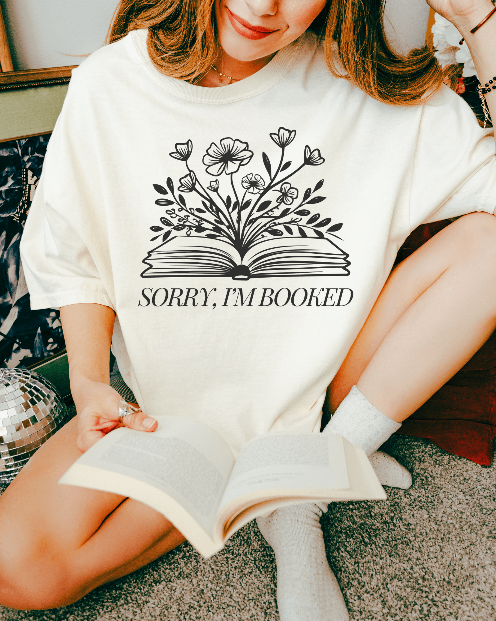 Sorry, I'm Booked Reading Tee or Crewneck Sweatshirt - Swain Co. Designs & Apparel