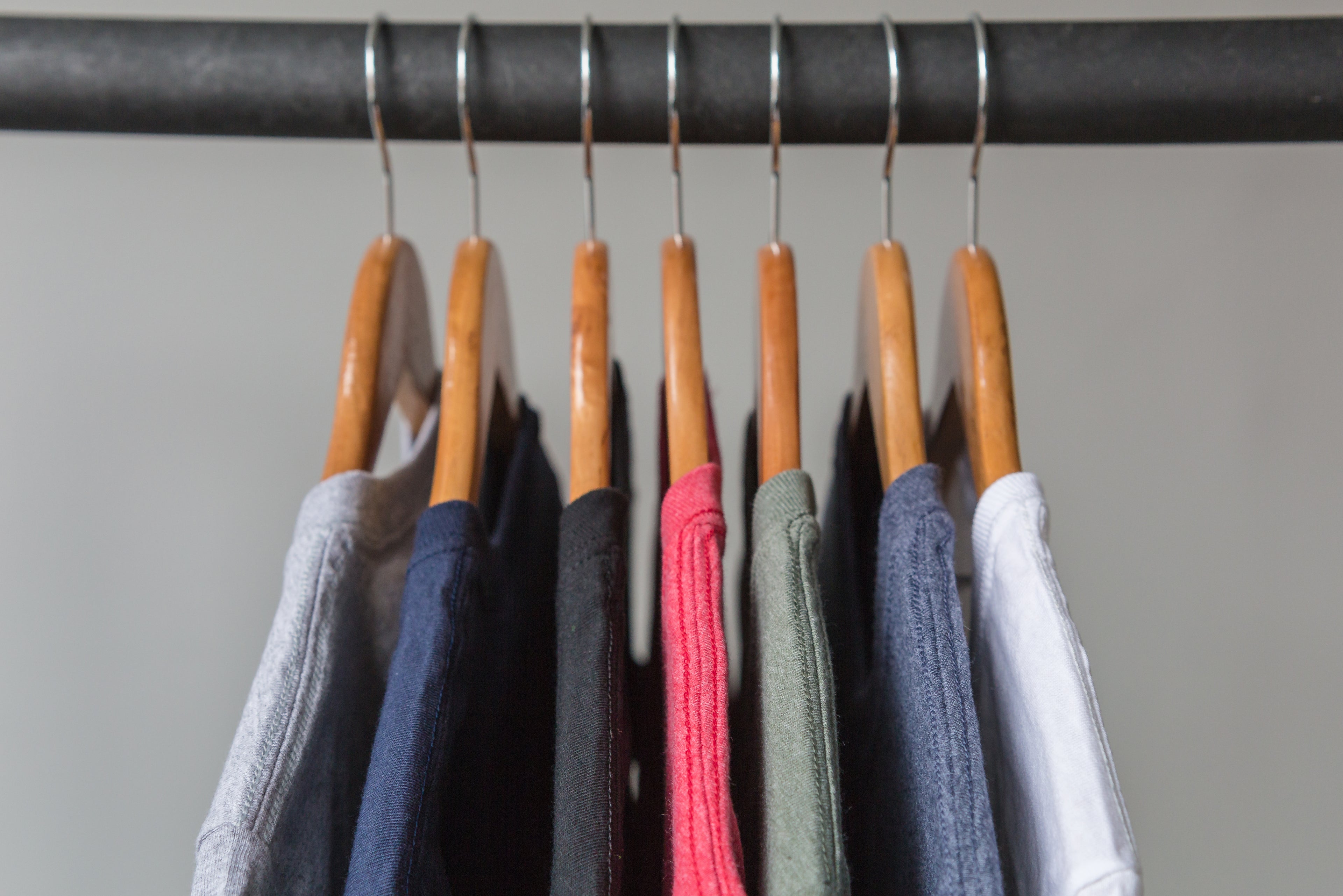 clothing rack with tshirts